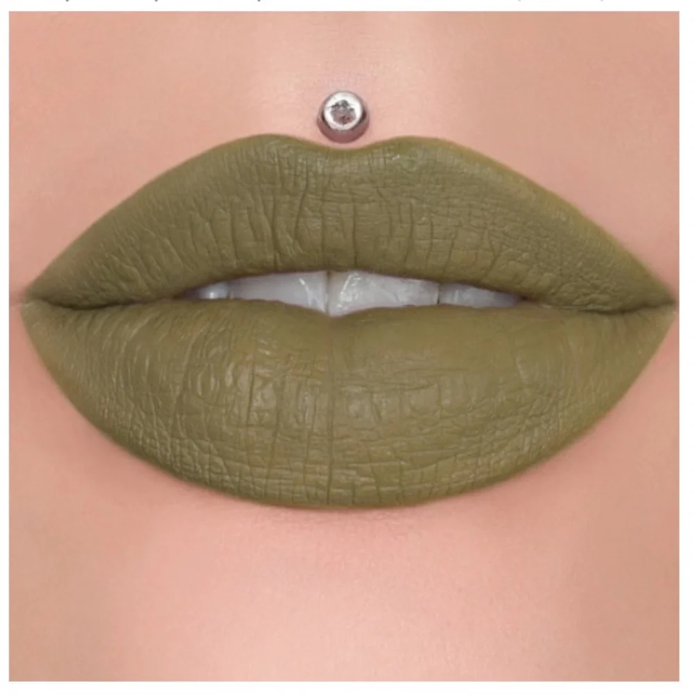 NEW! JEFFREE STAR VELOUR LIQUID Matte LIPSTICK in DEAD PRESIDENTS Army Green